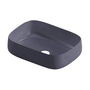 Раковина накладная Artceram Cognac Quadro 155х560х410 мм, цвет Blue denim (COL009 37 00)