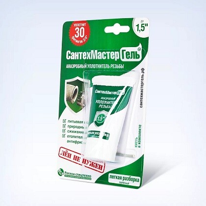 Гель, Сантехмастер Зеленый, тюбик, г-15, блистер