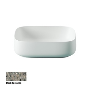 Раковина накладная Artceram Cognac Quadro 155х560х410 мм, цвет Dark terrazzo (COL009 88 00)