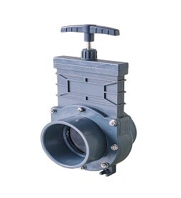 Задвижка клиновая DN100, PN10, шиберная, ПВХ, без монтажного комплекта