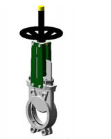 Задвижка шиберная со штурвалом, выдвижной шток, PN10, DN300, ЕПДМ
