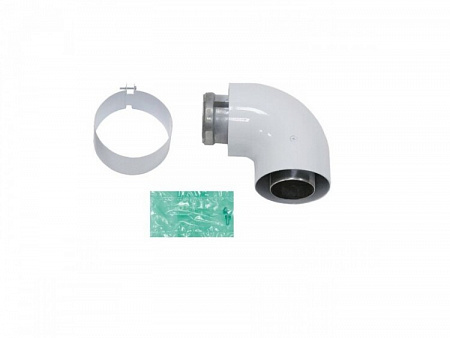 Отвод 90° для труб 60/100 мм