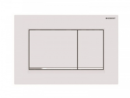 Клавиша смыва, Geberit, Sigma30, для унитаза, шгв 246*12*164, цвет-белый матовый/хром глянцевый/белый матовый
