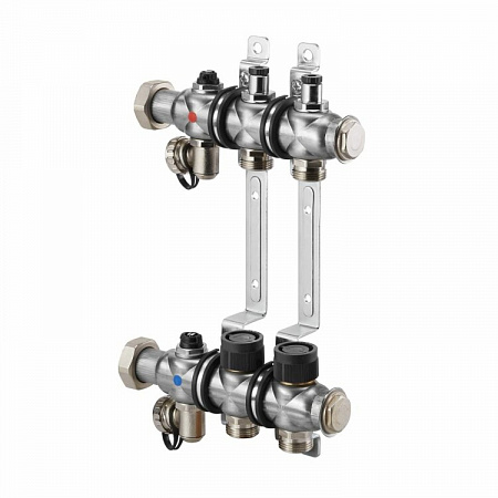 Коллектор, 1", Multidis SF 5, выход-3/4" ЕК, нержавеющая сталь, со встроенными регулирующими вставками на подаче