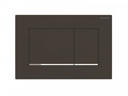 Клавиша смыва, Geberit, Sigma30, для унитаза, шгв 246*12*164, цвет-черный матовый/хром глянцевый/черный матовый