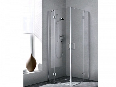 Дверь, Kermi, Liga, шв 900*2000, серебристый глянцевый, цвет стекла-прозрачный