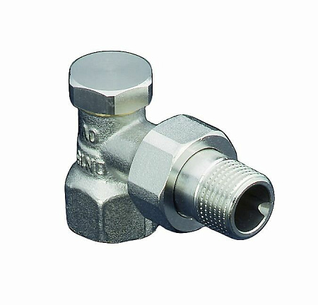 Вентиль, Combi 2, угловой, DN-15, 1/2", ВН, никелированный, НГ со штуцером