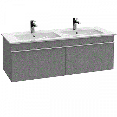Тумба под раковину, Villeroy&Boch, Venticello, шгв 1253*502*420, цвет-черный матовый