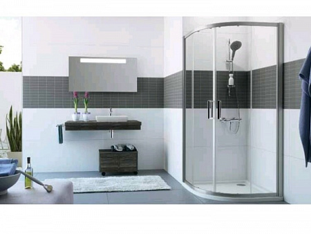 Душевое ограждение, Huppe, Classics 2, шгв 900*900*2000, серебро с ярким блеском, цвет стекла-прозрачный, Anti-Plaque